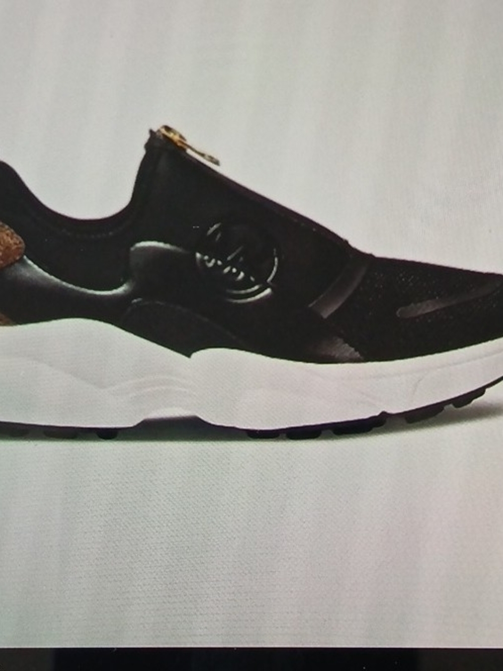 Michael Kors Black and White Slip-On Athletic Sneakers